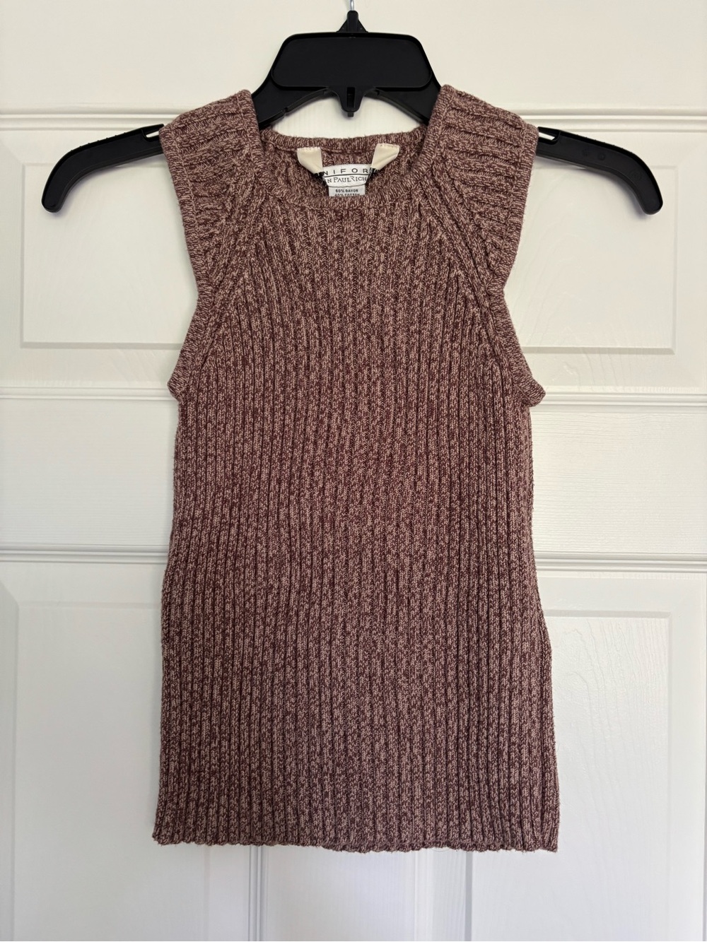 Sleeveless Ribbed Knit Sweater Tank